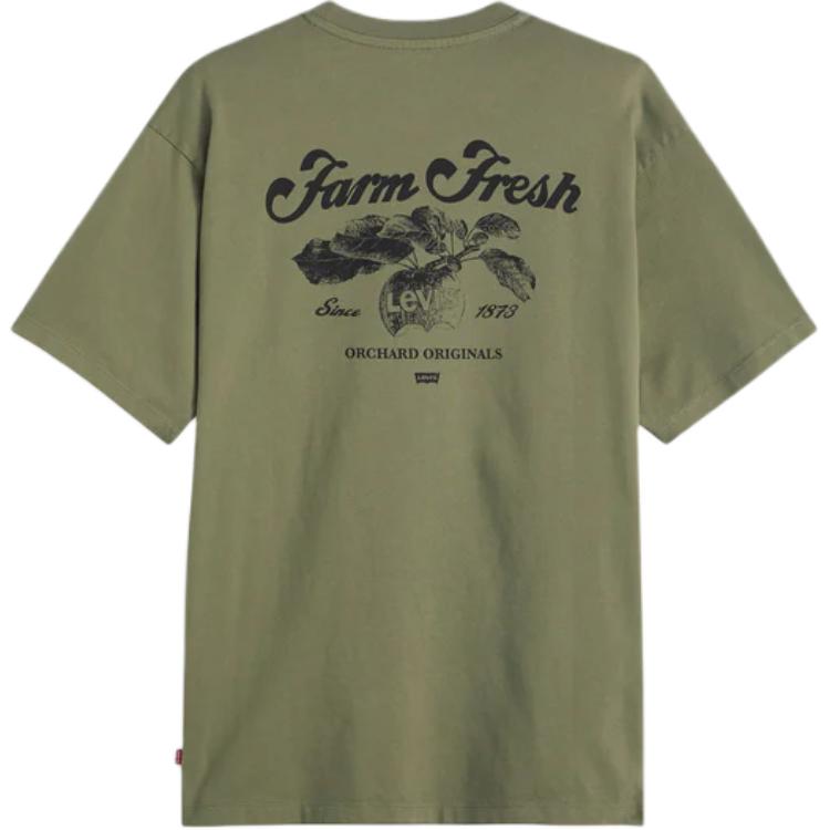 Levis Casual Versatile Pattern Vintage Short Sleeve T-Shirt Men Tops 87373-0391