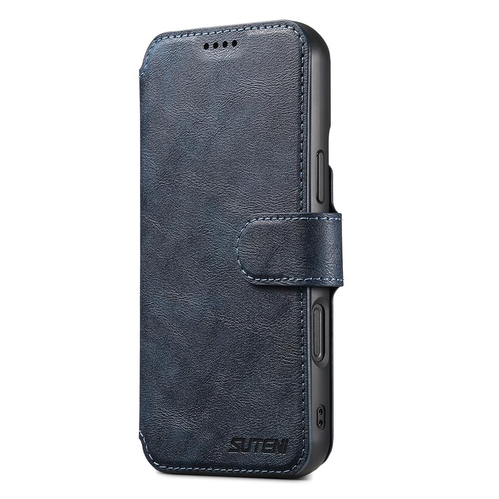 SUTENI Q-05 For iPhone 14/13 Wallet Case 2 in 1 Detachable Leather Flip Phone Cover with Stand