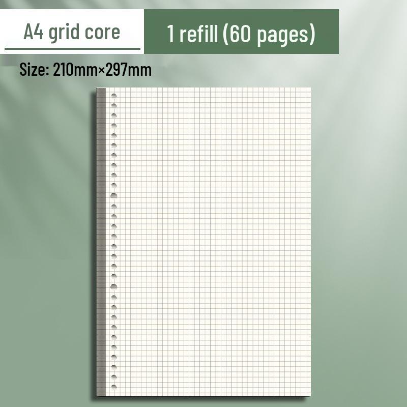 A4 Soft Cover Loose-Leaf Binder, B5 Ring Clip, Coil Binding, Hole-Punched, Notebook Shell (Ring Clips Sold Separately)