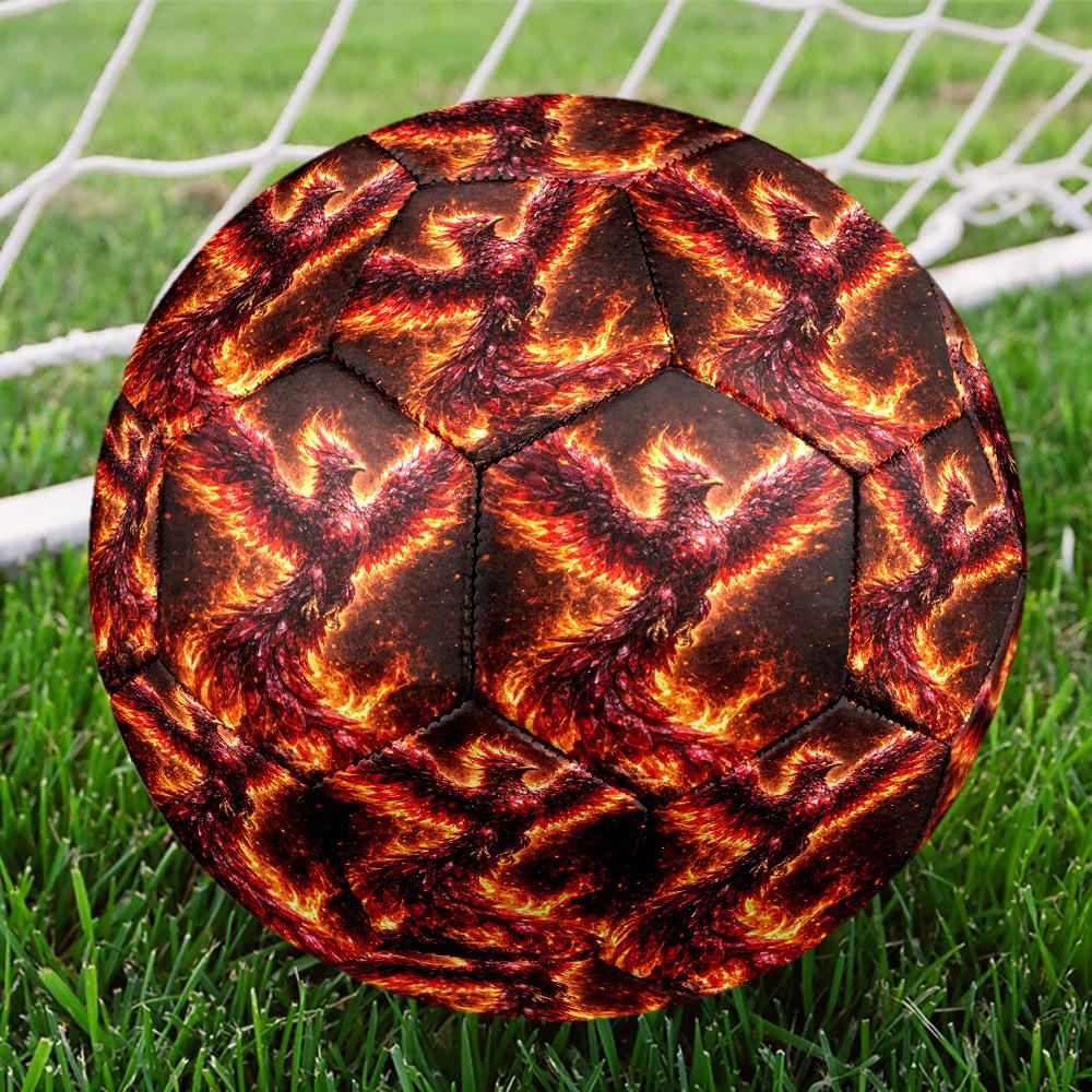 1pc Phoenix Theme Soccer Ball Football, Size 5, Lightweight PVC, Outdoor Training Soccer Ball,Gift C6533