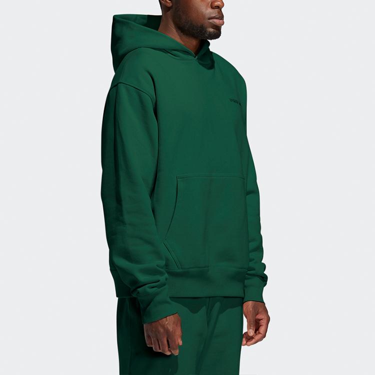 Adidas Originals Trefoil X Pharrell Williams Basics Embroidered Hoodie Men Tops Dark-Green GM1944