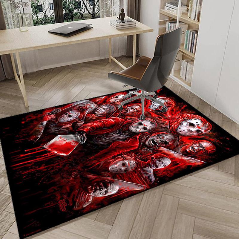 Horror Movie Characters Carpet, Chair Rug,Rug for Office Bedroom living rooms, Doormat decor Fan Gift Christmas Gift