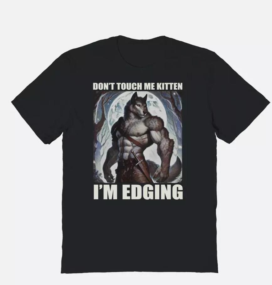 

Funny Meme T ShirtsVintage Y2K Fun Y2K Short Sleeve Vintage Harajuku Top Werewolf Print T-shirt Casual Loose Streetwear Unisex 4XL