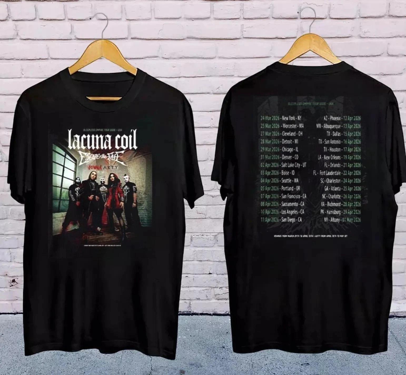 Lacuna Coil The Sleepless Empire Tour 2026 North America T-Shirt S
