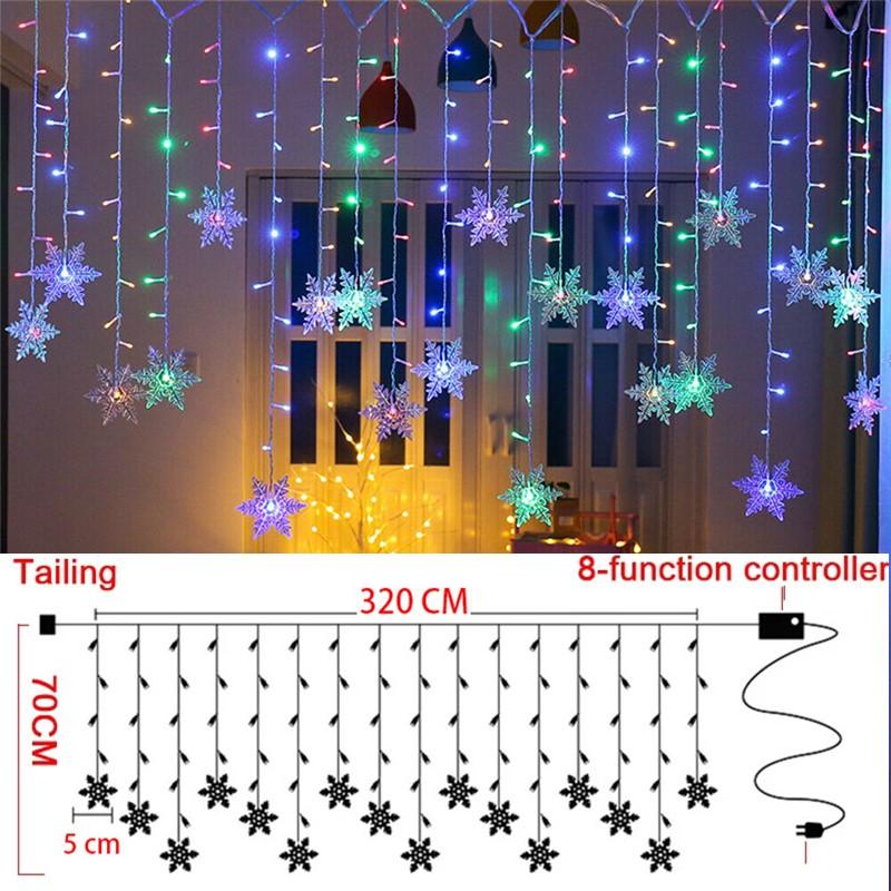 

Christmas Lights Polaris Elk Bell Lamp Led String Light Decor for Home Room Curtains Led Decoration Lights Fairy Garland Navidad EU plug