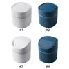 Mini Trash Can with Lid Nordic Style Desktop Rubbish Can Removable Lid Sundries Barrel Box for Office Desk Bathroom Vanity