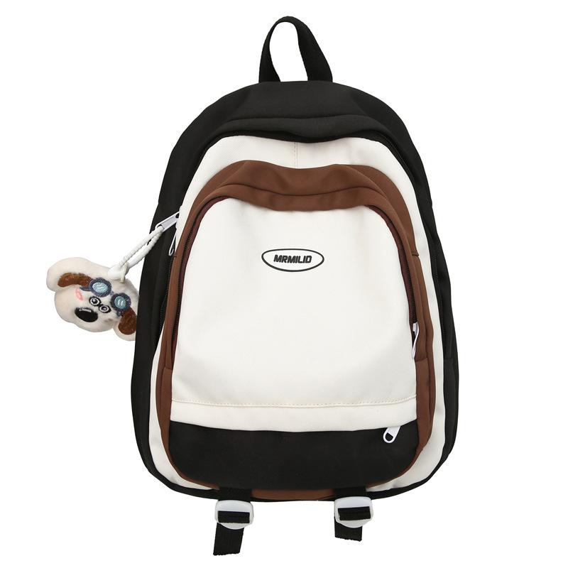 College style cute contrasting colors junior high school and high school students large-capacity schoolbags new men's and women's same backpacks