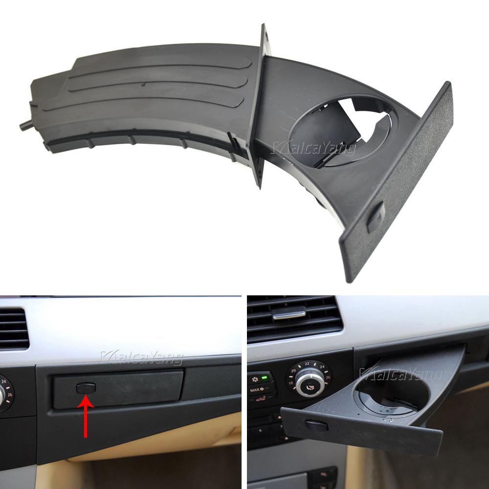 

Front Left Right Cup Holder Drink Rack Black Holders For BMW E60 E61 M5 525i 528i 530i 535i 2004-2010 51459125622 51459125626 Left Bend