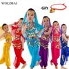 Ensemble Costumes de Danse du Ventre Enfants Danse Orientale Filles Danse du Ventre Inde Vêtements de Danse du Ventre Enfant Enfants Indien 6 Couleurs