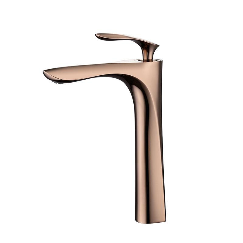 Creative Bathroom Basin Faucet Single Hole Single Handle Rose Gold/Gold/White Hot & Cold Sink Mixer Tap Crane Deck Mounted
