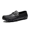 2024 Men Leather Summer Alligator Texture Slip-On Casual Shoes Male Sneakers Loafer Mens Coffee Men Loafers Flats Driving Shoes