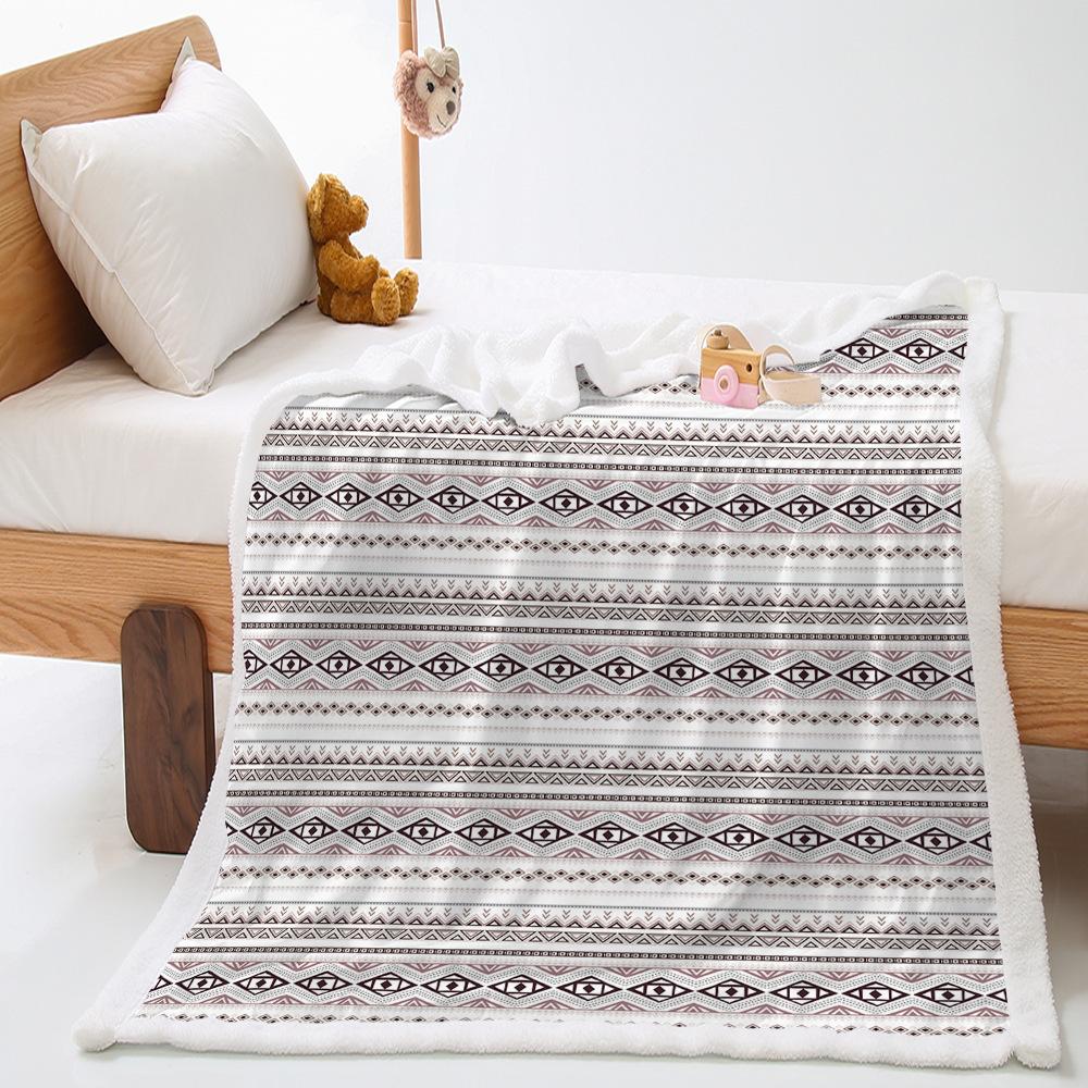 Blanket 2D Digital Printed Lamb Fleece Crystal Fleece Bohemian Blanket Blanket