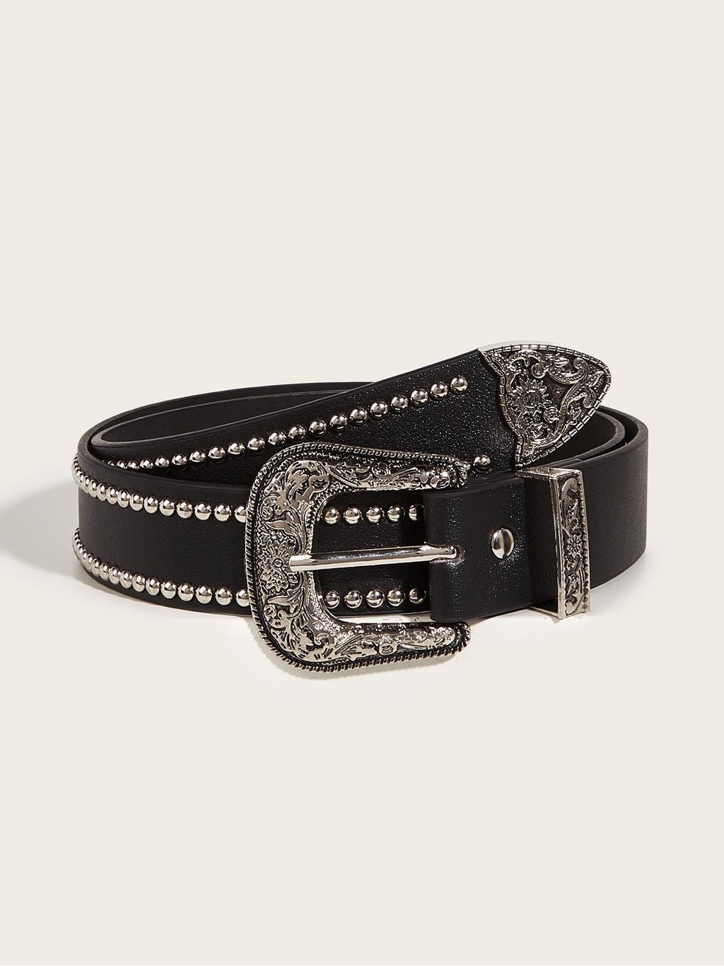 

New Arrival Rivet Trendy Punk Style Belt Unisex Denim Belt Wholesale
