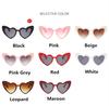 Fashion Plastic Women Heart Oversized Sunglasses Retro Brand Designer Vintage Gradient Cat Eye Sexy Female Sunglasses UV400