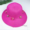 New Women's Straw Hat Spring and Summer Outing Wreath Sun Hat Sun Hat Seaside Big Edge Bow Fisherman Hat