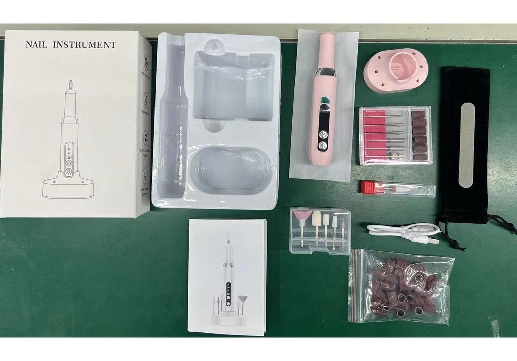 Portable Rechargeable Nail Grinder & Polisher Set - 1.8W Pen-Style Tool for Manicure & Dead Skin Removal