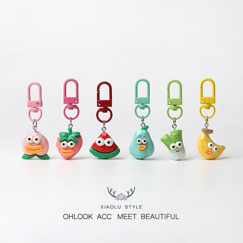 Adorable Mini Fruit Keychain Pendant - Cute, Funny Bag Charm Accessory