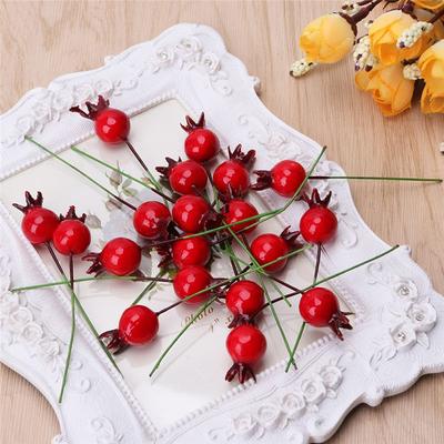 20pcs Home Decor Vegetable Christmas With Cherry Stamen Fake Pomegranate Wedding Decoration Simulation Berries Artificial Fruit