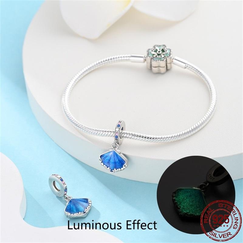 Original Copper Luminous Marine Series Pendant Fit 3Mm Bracelet Diy Charm For Women Jewelry Fashion Gift