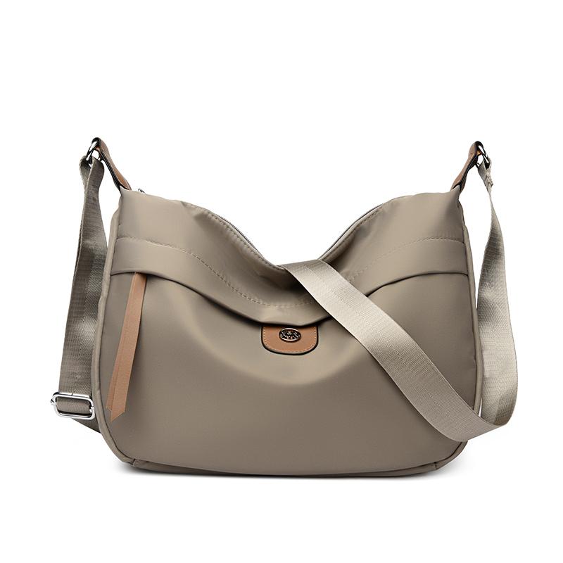 Solid Color Large Capacity Nylon Bag Women's Shoulder Crossbody Bag Mother Bag