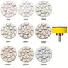 10Pcs 1" Polishing Pads – 50-3000 Grit, Hook-and-Loop for Dremel, Wet/Dry for Jade, Marble, Stone