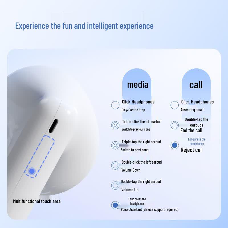 deli True Wireless Semi-In-Ear Bluetooth Earphones