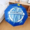 1PC Olympique Football Crest Printed Umbrella Folding umbrella, automatic umbrella 8-Frame for Travel, camping Fan gifts Christmas Gifts