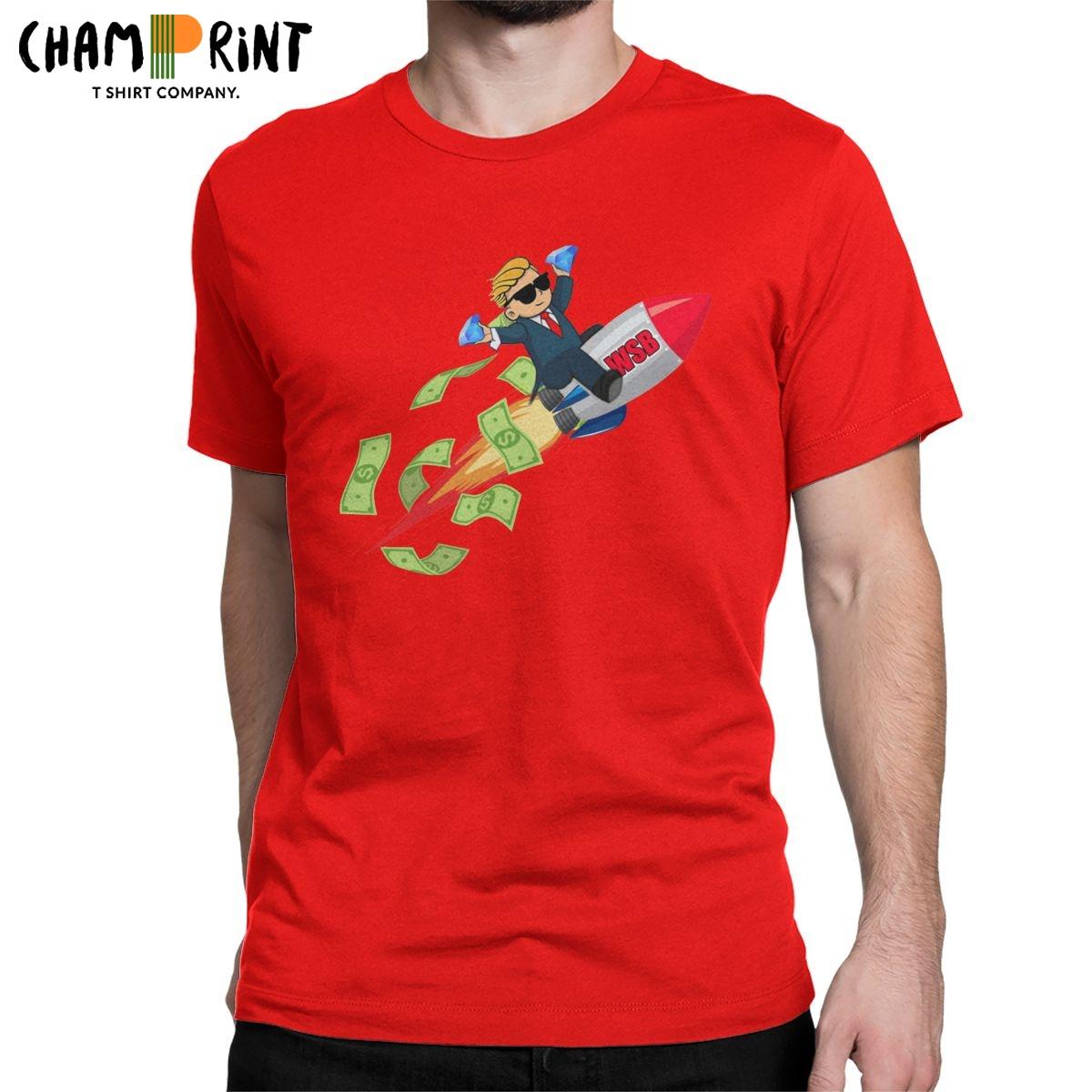 Wsb To The Moon Men T Shirts Gamestop Wallstreetbets Gme T Shirts Stock Stonks Trader Meme 3XL