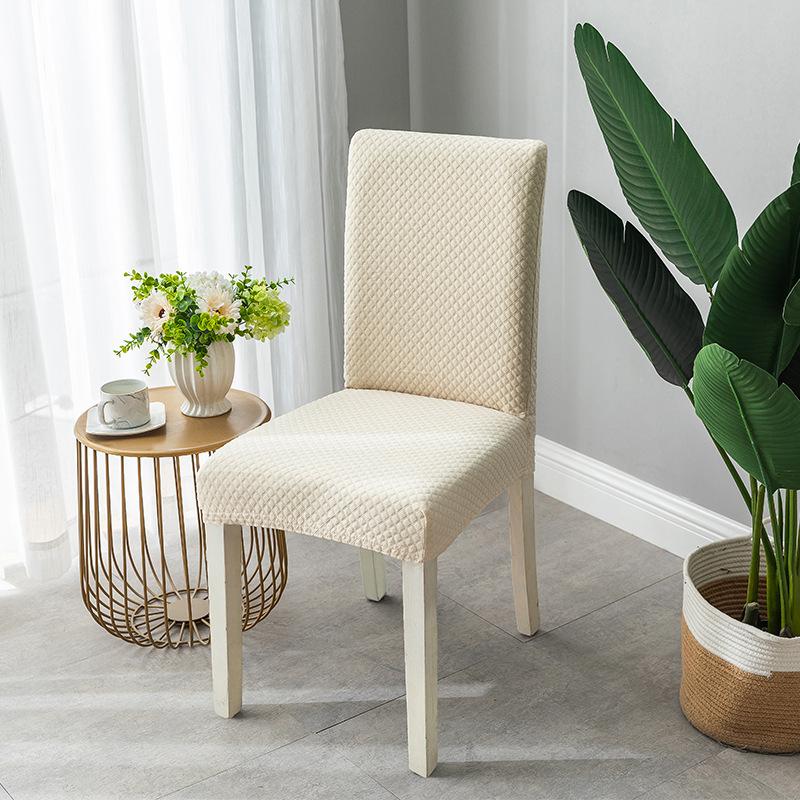 Household Joint Simple Elastic Universal Seat Cover Knitted Stool Cover Fabric Plaid Dining Chair Cover Thickened Chair Cover