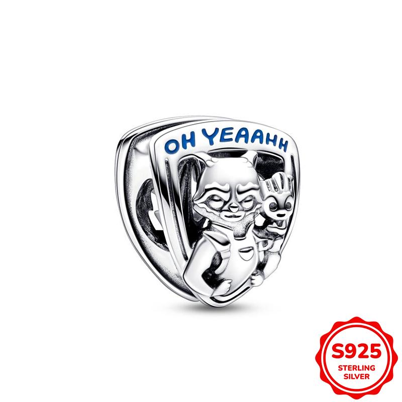 Marvel Spider-Man Und Captain Americas Schild Anhänger Charm Perle Passend für 3mm Armband Halskette Damen Anhänger Luxus DIY Schmuck Geschenk