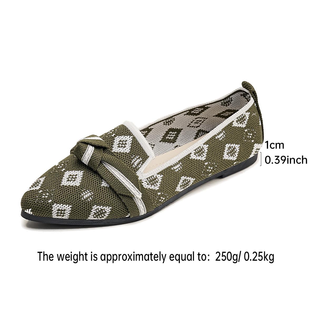 

2025 foreign trade new flying woven large size one-pedal single shoes women s pointed head shallow mouth flat bottom women s single shoes women s shoe 43