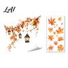 Cute Ghost Pumpkin Decals Autumn Ghost/Gnome Static Glass Sticker PVC Waterproof Maple Leaves Window Removable Party Supplies Decal Cling