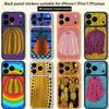 Abóbora Yayoi Kusama Decalque Skin Wrap para iPhone 17 Pro/Pro max Película Protetora para Traseira, Moldura, Câmera