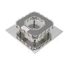Faux Crystal Chandelier 3 Color Temperature Crystal Ceiling Light Modern Flush Mount Light  Hallway