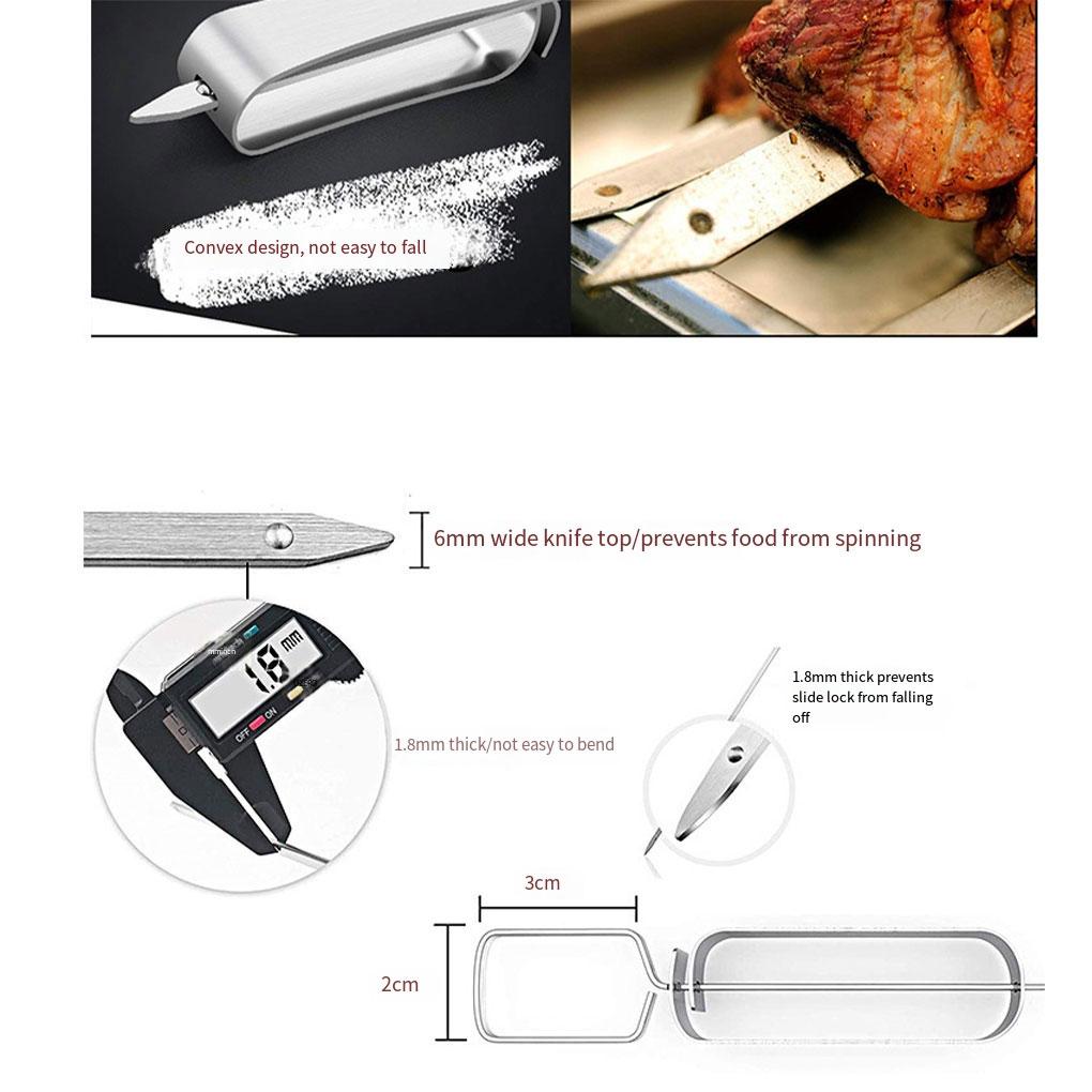 Přenosné grilovací špízy z nerezové oceli - vhodné pro grilování a kempování, odolné vůči vysokým teplotám