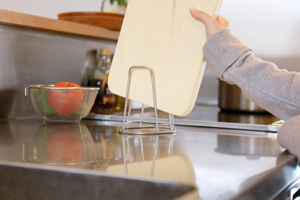 Woodpecker Cutting Board Stainless Round Cutting Kitchen Made In Japan 2 Stand, Steel, Board, Storage, (for Pieces)