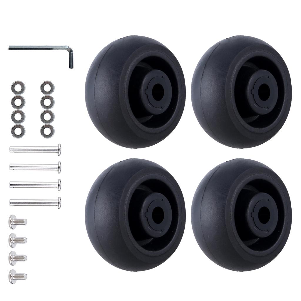 Set of 4 Travel Luggage Suitcase Replacement Wheels 40x18mm Plastic Caster Wheels Repair Kits Shelf Replacement Wheels