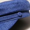 Fashion Summer Cotton Linen Women Flat Cap Berets Octagonal Cap Navy Hats