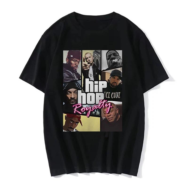 Mode T-Shirt Rapper Tupac Top Hip Hop Streetwear Kurzarm T-Shirt Herren- und Damen-T-Shirts Harajuku Übergröße Kleidung