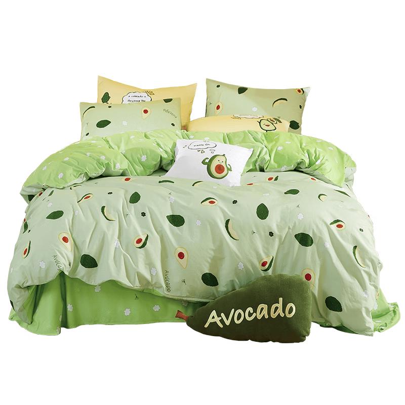 MENGJIE 70th Anniv. Pure Cotton 4-Piece Bedding Set 1.5m Bed (Duvet 200x230cm)