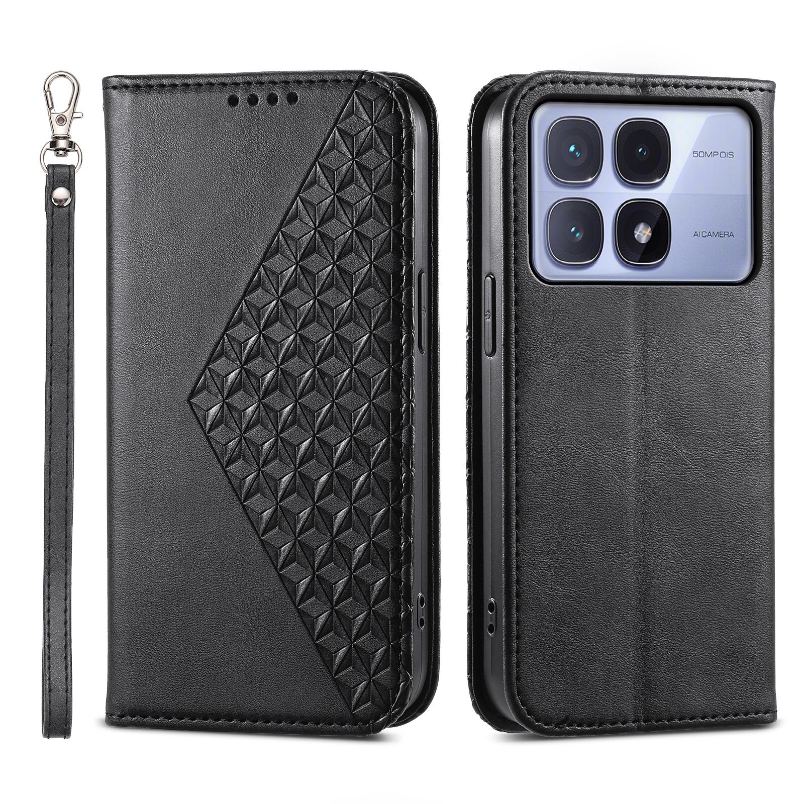 For Xiaomi Redmi K70 Ultra Case Calf Texture PU Leather Phone Cover with Wallet A