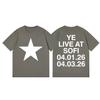 Rapper Kanye West Tour 2026 Merch T-shirt Unisex Moda Donna Hip Hop Manica Corta T-shirt Cotone Alta Qualità T-shirt Oversize