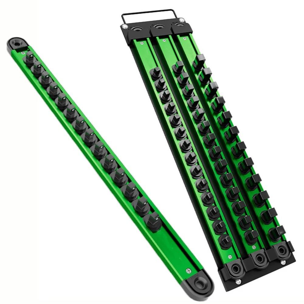 1/4 3/8 1/2 Inch Socket Clip Rail Holder Heavy Duty Socket Rack  Disassembly Repair Storage Tool