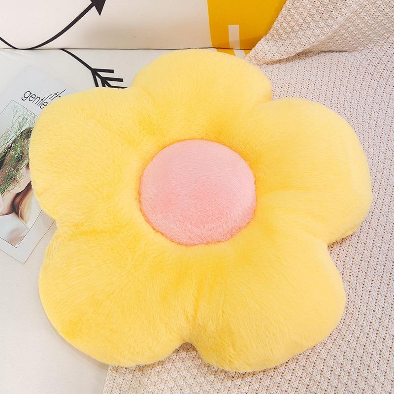 Flower Shaped Office Cushions, Solid Color Home Furnishings