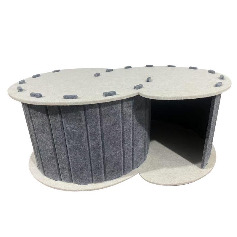 Felt Cat Tunnel Maze & Bed: Semi-Enclosed, Double-Layer, All-Season Hideaway & Toy