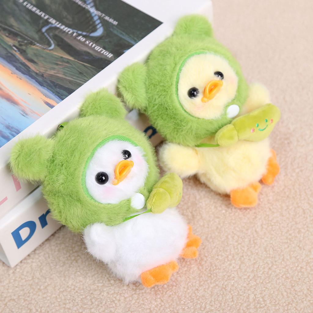 Cute Outing Duck Doll Pendant Keychain Small Doll Plush Toy Girls Bag Pendant Rag Doll