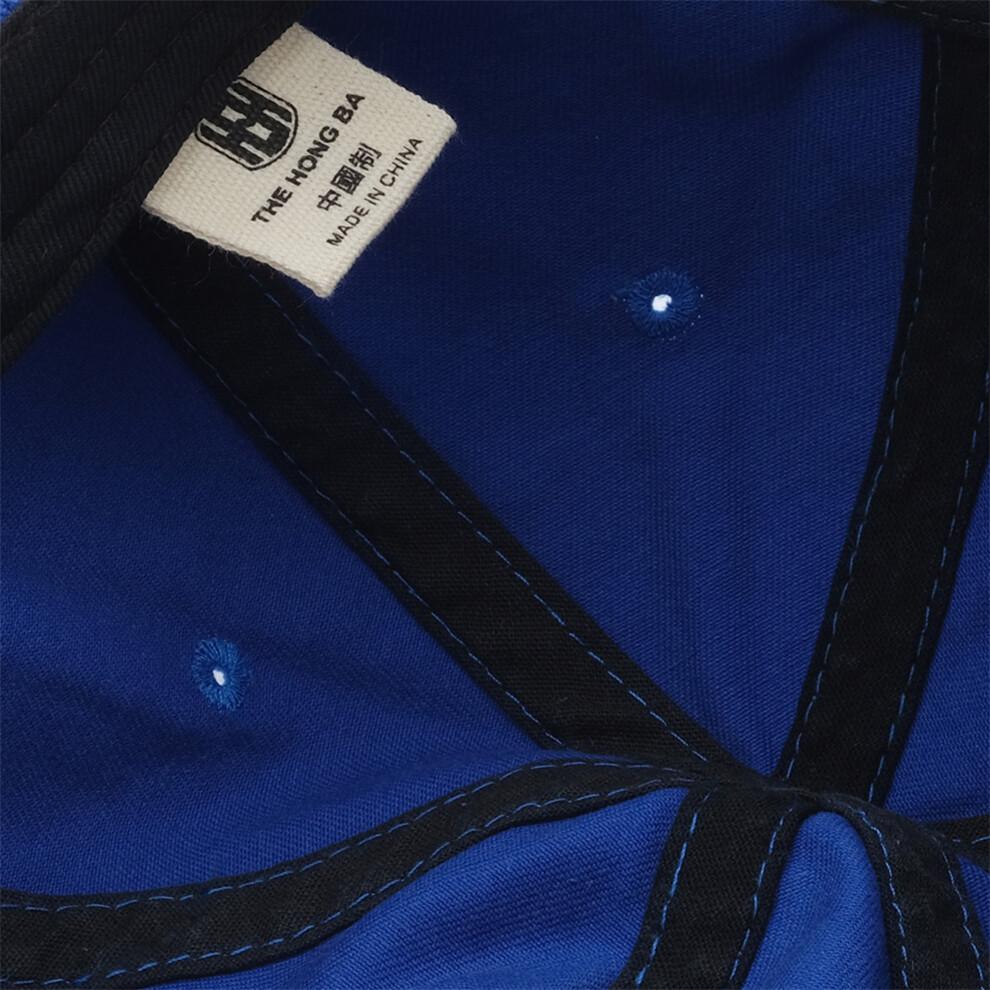 (Einheitsgröße, Blau) Herren Damen Baseballkappe Stylisch Buchsticken Ausgefranst Verstellbar Breiter Schirm Sonnenhut