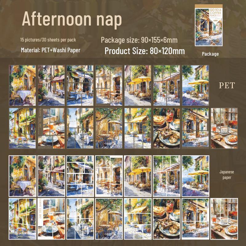 Ketchup Girl Coffee-Themed Storyboard Stickers Book: PET and Paper Double Material