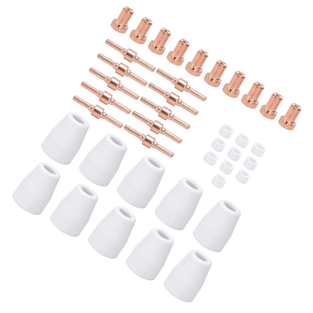   Cutter Consumables, PT31 Electrode Tip Nozzle Cup Kit, Made of Premium Ceramic and Red Copper, with 40pcs Replacement Parts, for CT312