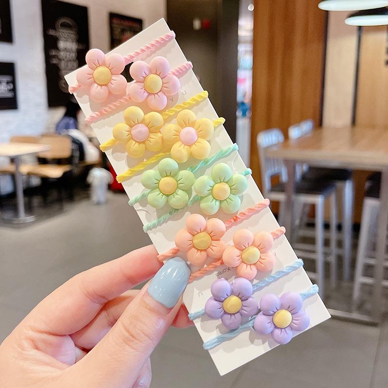 Elastice de păr colorate cu desene animate pentru copii - Drăguțe, elastice de cauciuc cu elasticitate ridicată și bentițe